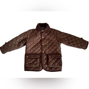 Polo Ralph Lauren Toddler 2 2T Brown Quilted Barn Jacket Corduroy Collar FLAW